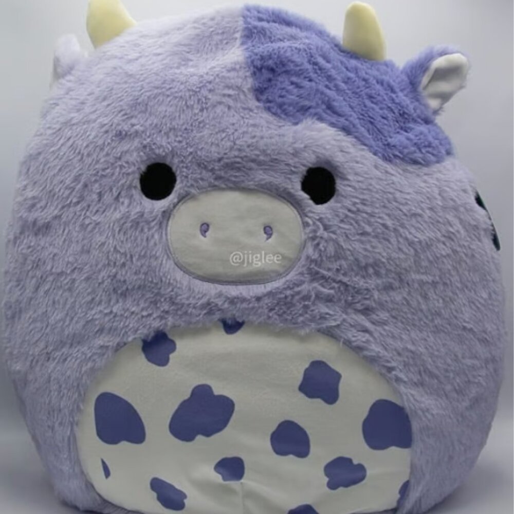16" Bubba the Fuzzy Purple Cow Fuzzamallow Squishmallows KellyToy Jazzwares BNWT